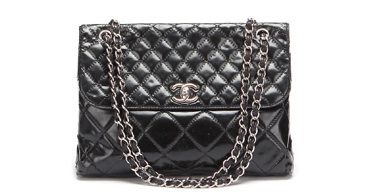 Chanel Patent In The Business Flap Bag Black Leather Lambskin ref.785506 -  Joli Closet