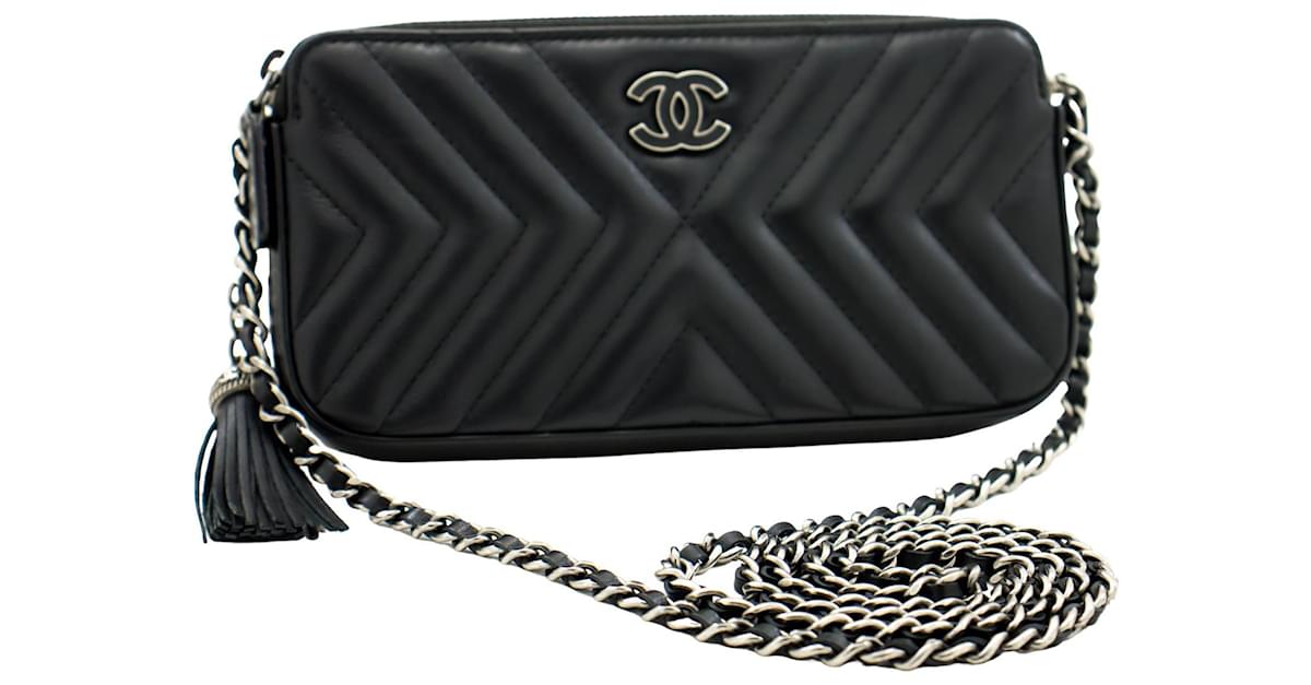 Chanel Wallet on Chain Black Leather ref.786233 - Joli Closet