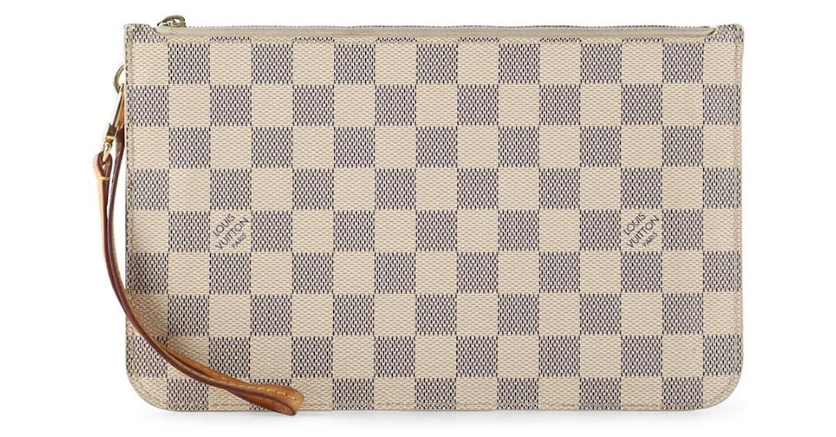 Louis Vuitton Damier Azur Neverfull GM Coated Canvas Pouch White Cream  Cloth ref.787058 - Joli Closet