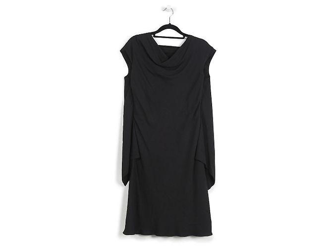 Robe Noire Sans Manches Studio Italia Taille Unique - Côtés Courts, Ourlée, Neuve Avec étiquette