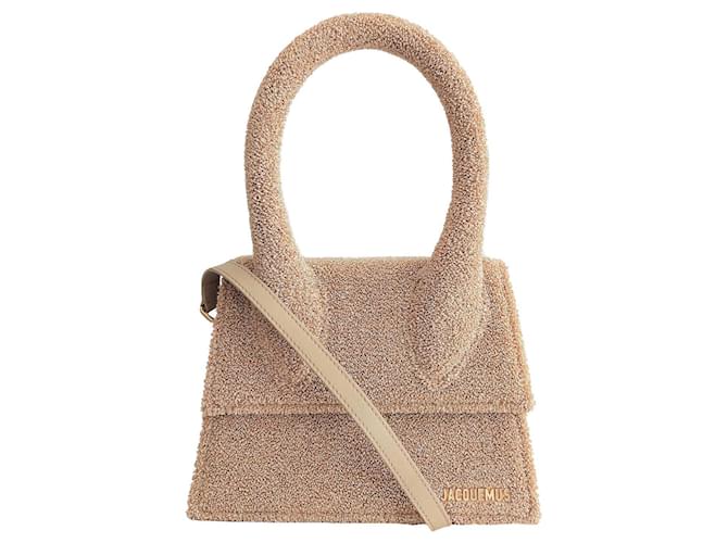 Jacquemus Le Chiquito raffia tote bag Beige Leather Wicker ref