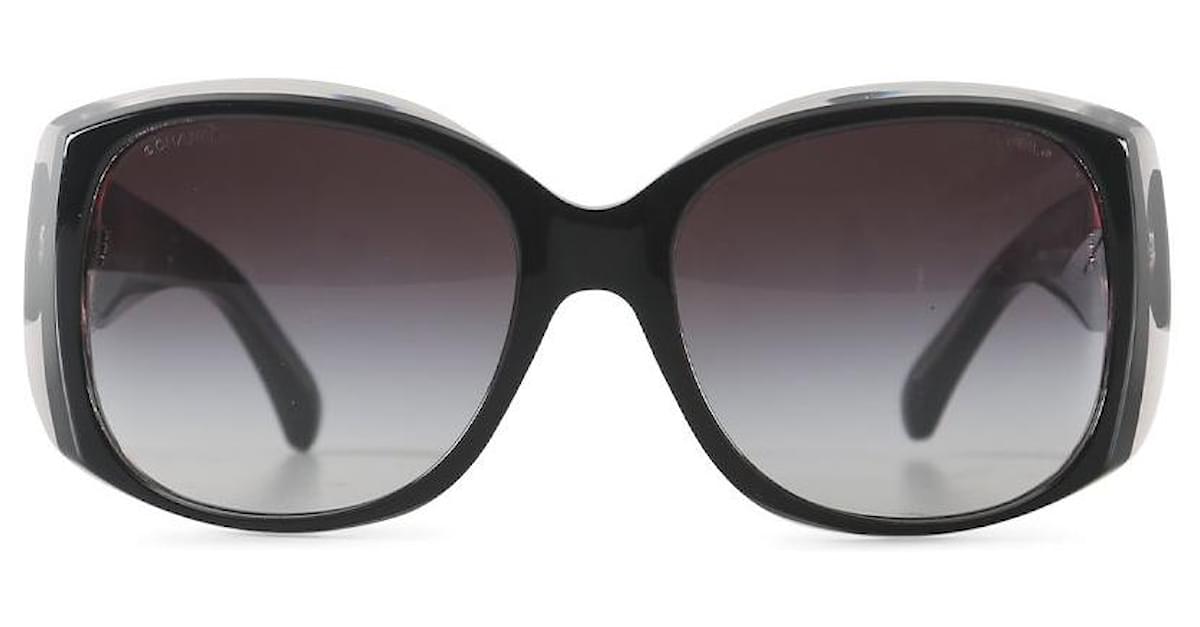Chanel Black Acetate Square Sunglasses Plastic ref.789864 - Joli