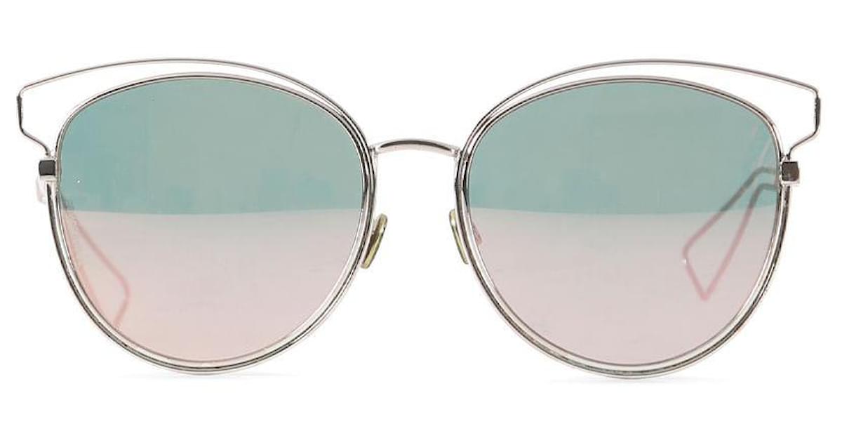 Christian Dior Pink Metal Sideral 2 Sunglasses Silvery Metallic ref.790025 Joli Closet