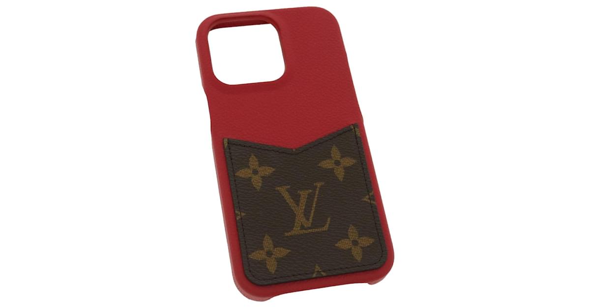 LOUIS VUITTON Monogram iPhone bumper 13pro Case Scarlet M81225 LV Auth  35678 Cloth ref.791239 - Joli Closet