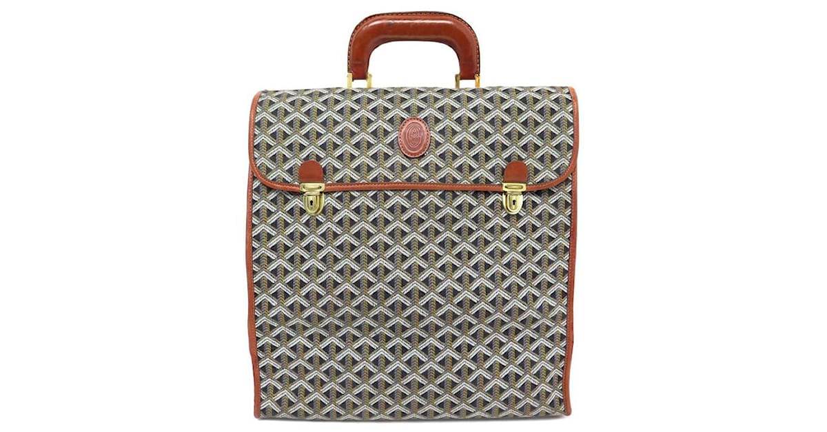 Handbags Goyard Vintage Goyard Folding Travel Bag Cotton Canvas and Leather Travel Bag