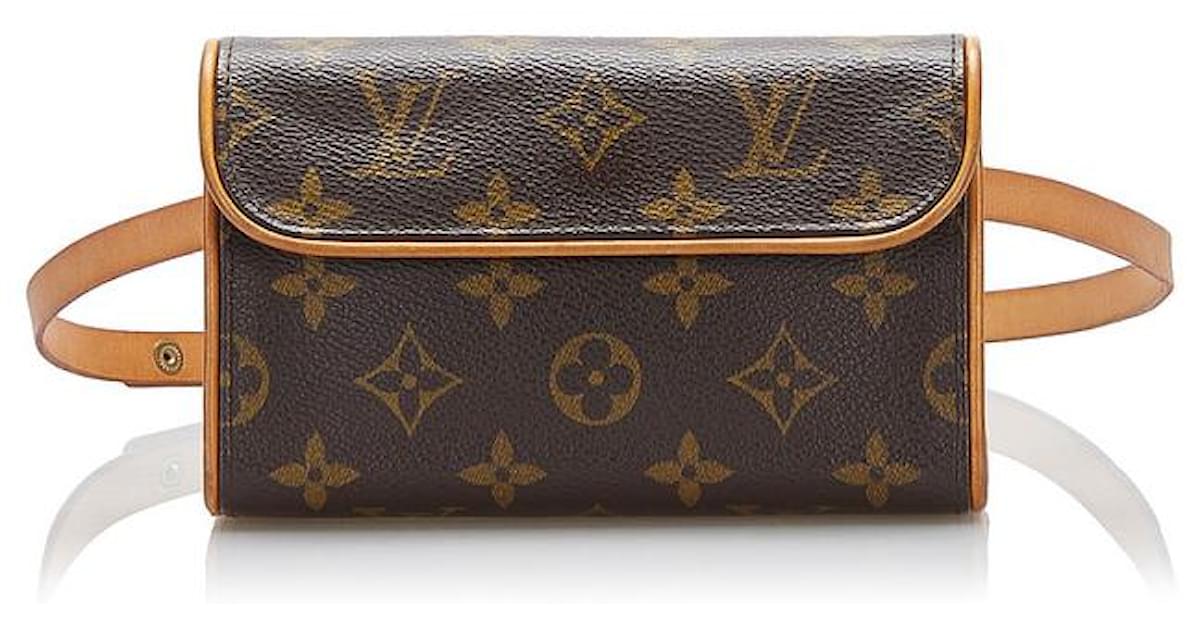 Louis Vuitton Monogram Pochette Florentine M51855 Brown Cloth Ref 