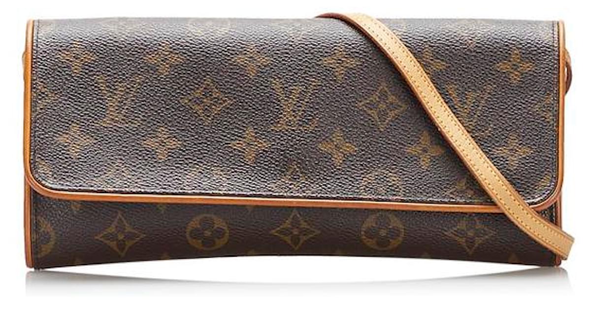 Louis Vuitton Monogram Pochette Twin GM M51852 Brown Cloth ref.971130 -  Joli Closet