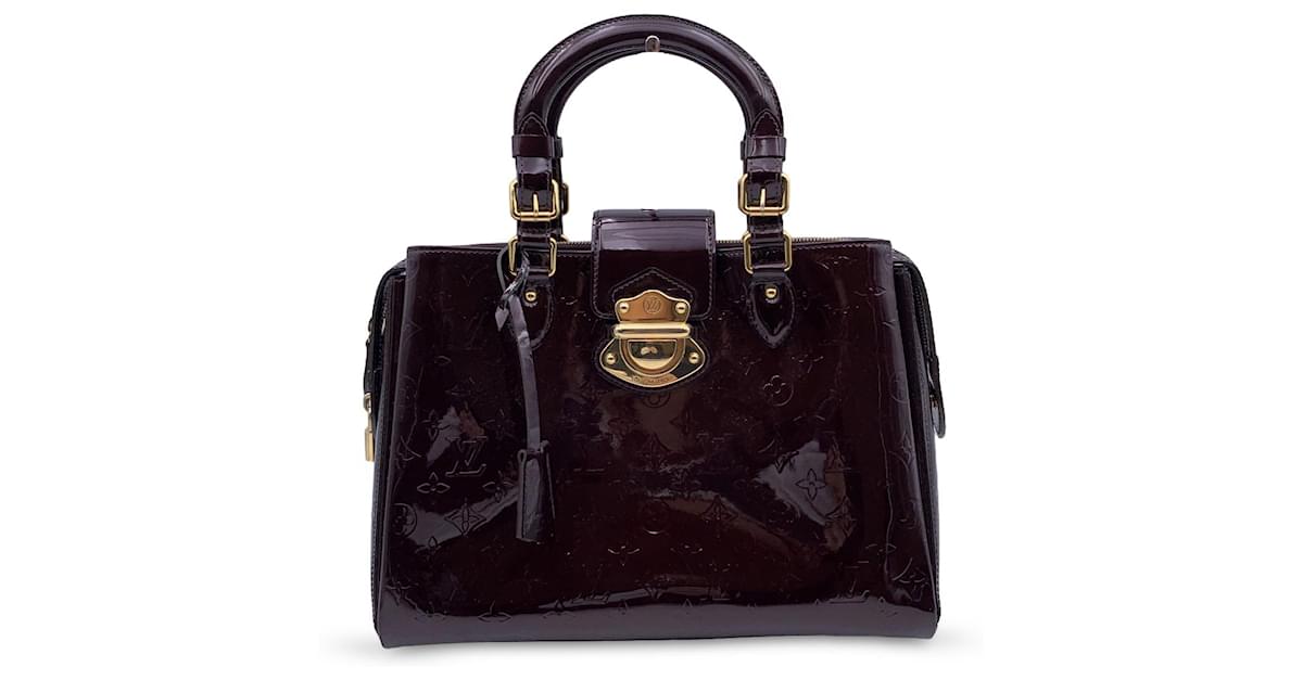 Louis Vuitton Monogram Vernis Melrose Avenue Satchel Tote Bag Purple Leather  ref.793560 - Joli Closet