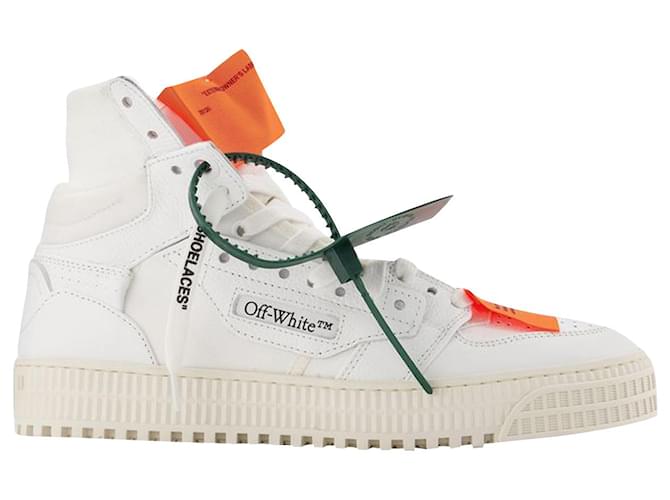 off white white and orange sneakers