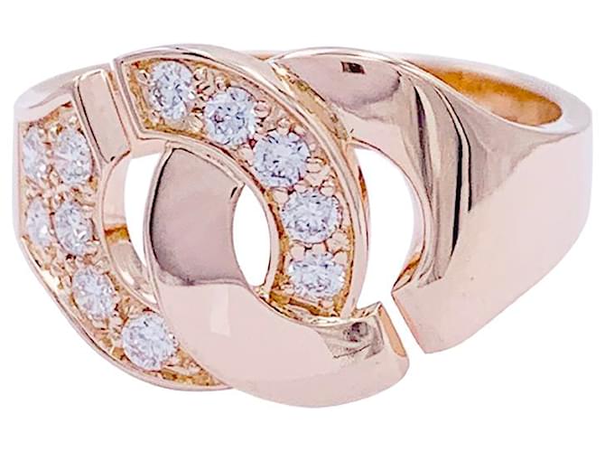 Dinh Van ring, "Handcuffs R12", Rose gold, diamants. Pink gold Diamond