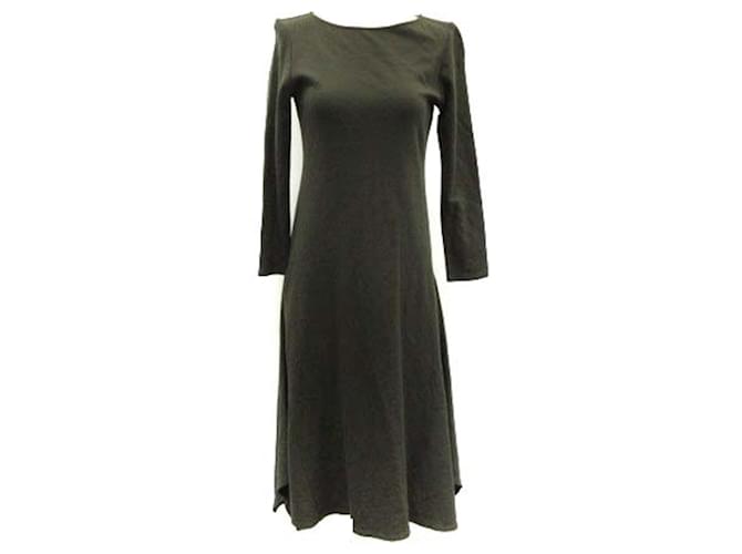 Theory Luxe Wool Khaki Asymmetric Dress ref.JC796502 (Sold) - Joli Closet