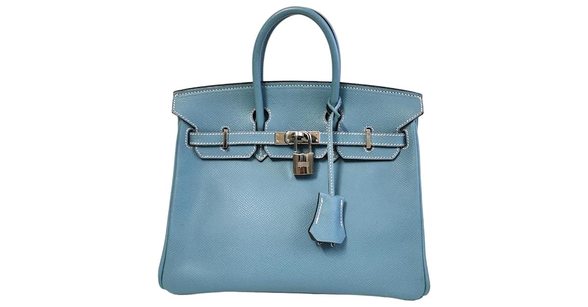 Chica Brands - Used like new Hermes Birkin 25 Epsom Blue Jean Full