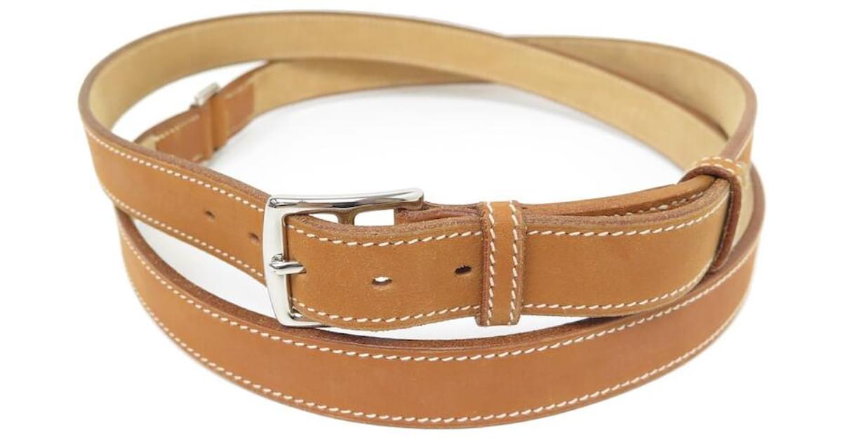 Hermès NEW HERMES STIRRUP BELT lined TURN LEATHER BARENIA T80 + BELT ...