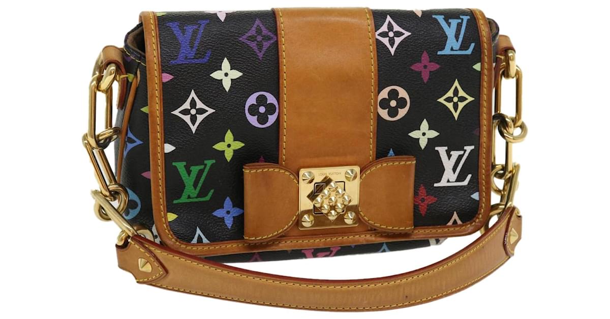 LOUIS VUITTON Monogram Multicolor Patty Shoulder Bag Black M40306 LV ...