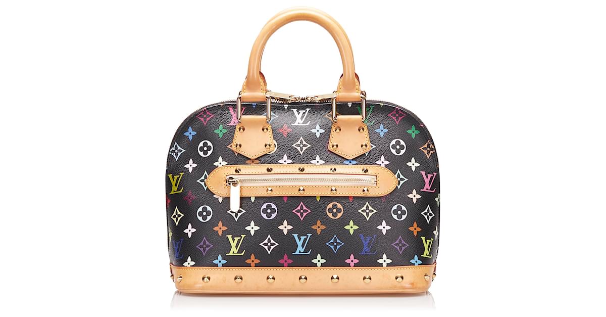 Louis Vuitton Black Monogram Multicolore Alma PM Cloth ref.955659 - Joli  Closet