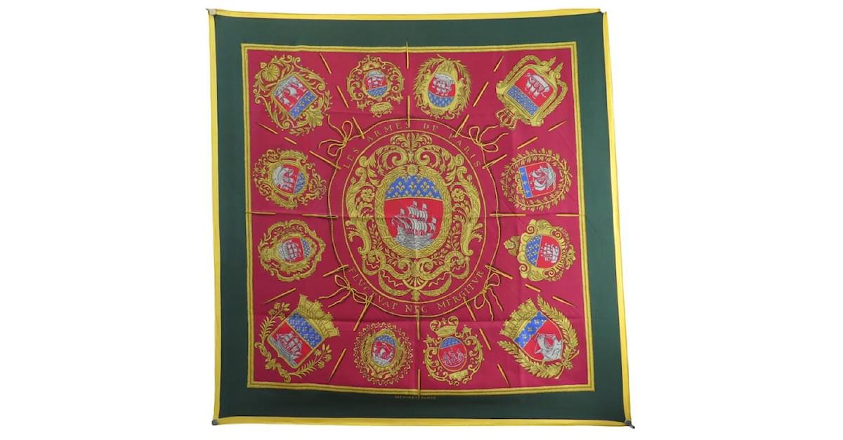 Hermès VINTAGE HERMES SCARF THE WEAPONS OF PARIS GRYGKAR SQUARE 90