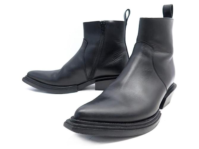 BALENCIAGA SHOES ANKLE BOOTS WITH LOGO 579629 cuir 39 BOOTS Black