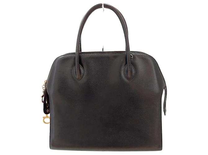 Salvatore Ferragamo leather Gancini 2WAY Handbag FZ-21 black