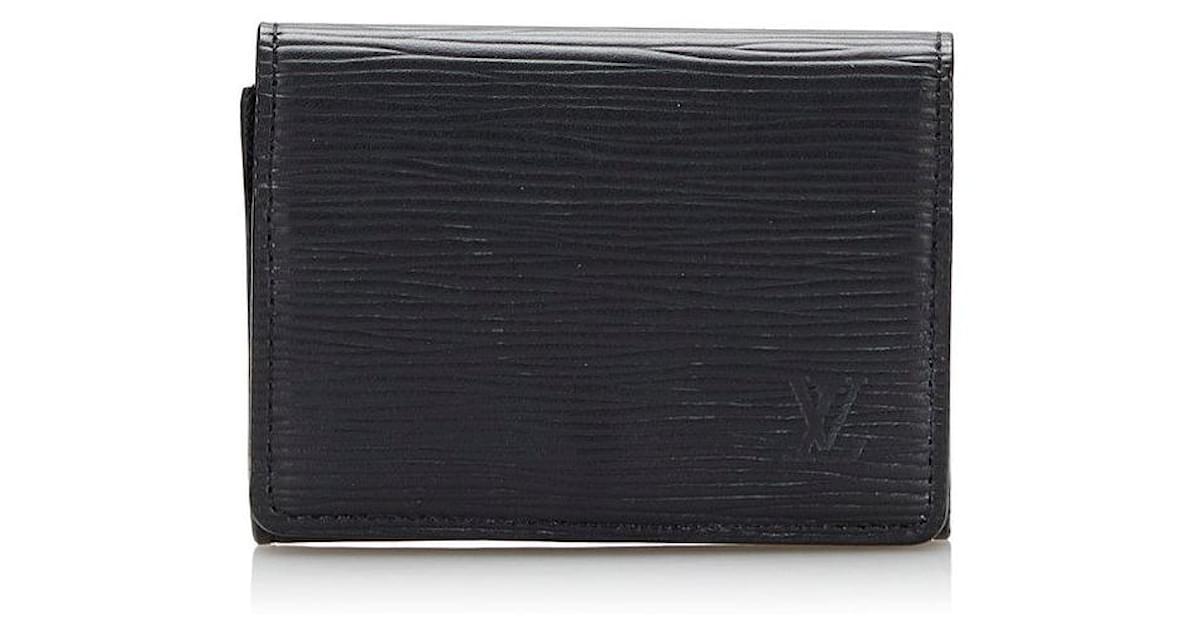 Louis Vuitton Epi Enveloppe Carte de Visite Black Pony-style calfskin  ref.802685 - Joli Closet