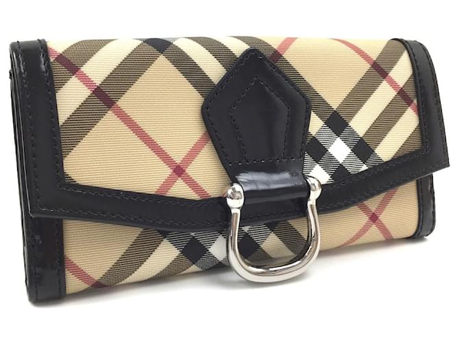 Burberry Nova Check Long Wallet Beige Cloth Joli Closet