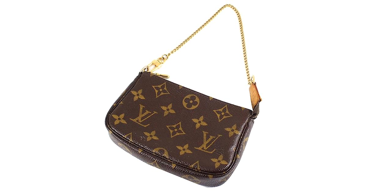 Louis Vuitton Monogram Mini Pochette Accessories - Brown Mini Bags,  Handbags - LOU802680