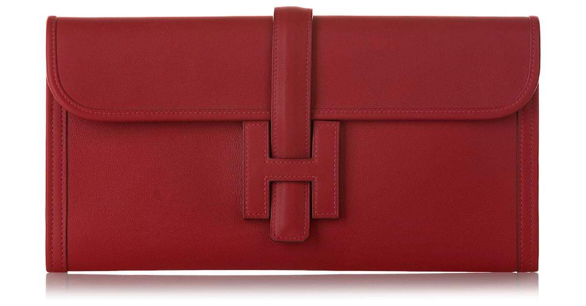 Hermès Hermes Red Swift Jige Elan Leather Pony-style calfskin ref.843065 -  Joli Closet