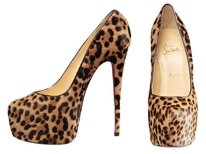 Christian Louboutin Heels Leopard print Leather Joli