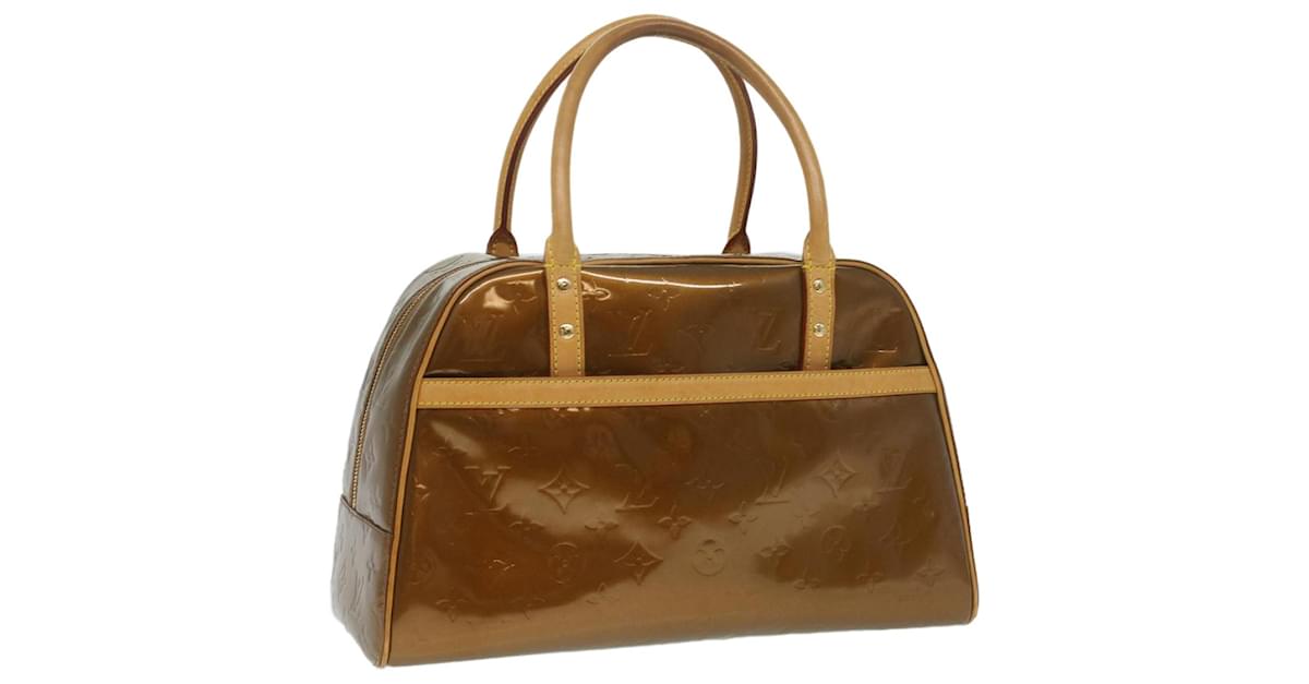 LOUIS VUITTON Monogram Vernis Tompkins Square Hand Bag Bronze M91103 auth  36298 Patent leather ref.804768 - Joli Closet