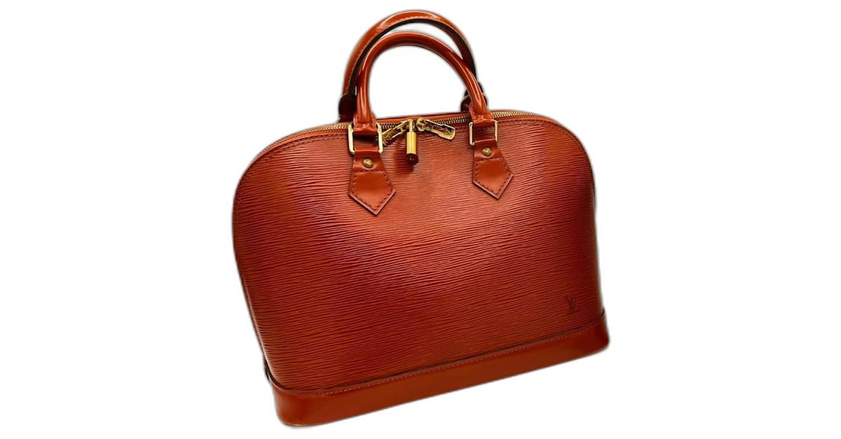 Louis Vuitton ALMA bag Orange Leather ref.269696 - Joli Closet