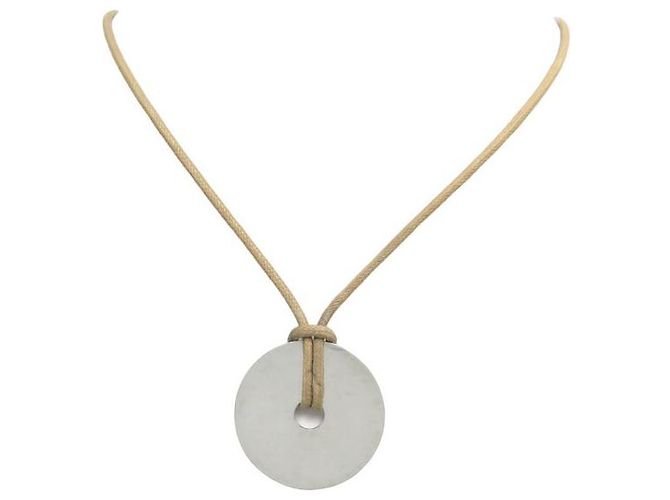 Pendentif Médaillon Argent 925/1000 Avec Écriture Chinoise - Bijou Occasion Très Bon État