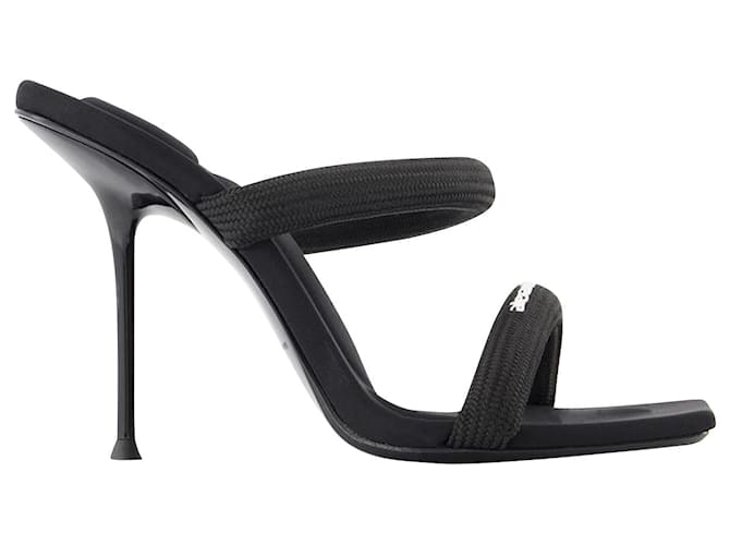 サンダル・ミュール Julie Sandals - Alexander Wang - Nylon - Black julie 105mm nylon tubular sandal in BLACK | alexanderwang®