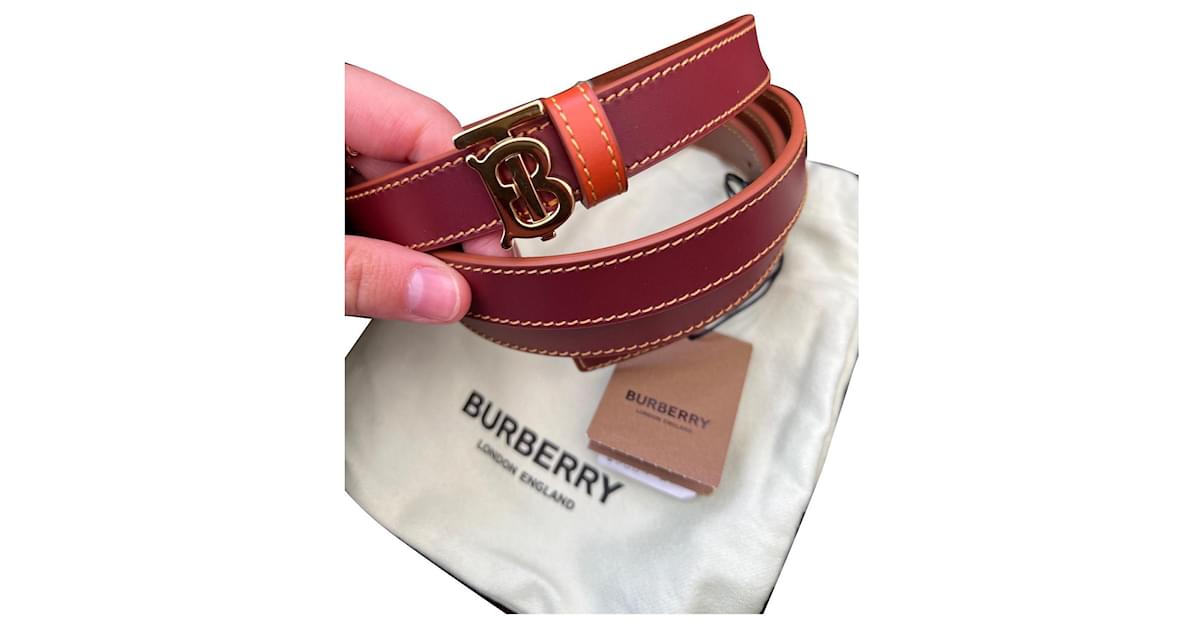 Burberry belt sales womens red