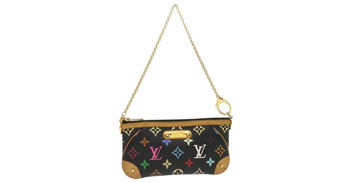 LOUIS VUITTON Monogram Multicolor Pochette Mira MM Pouch M60096 Auth am4032