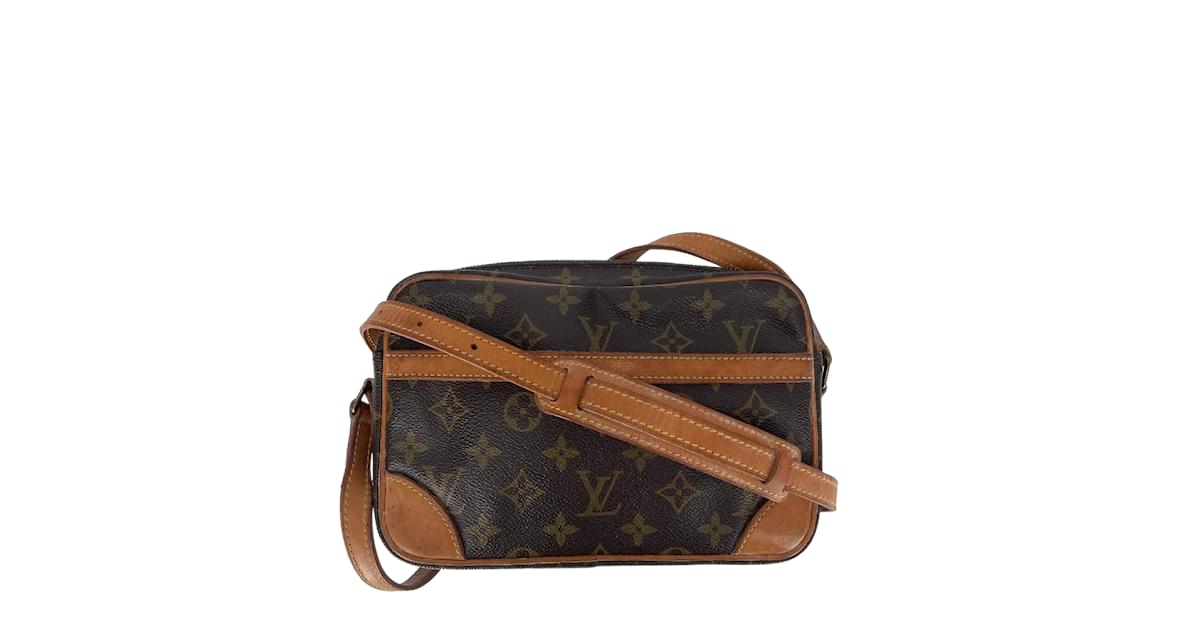 Brown Coated Canvas Louis Vuitton Trocadero 23 Cloth ref.930268