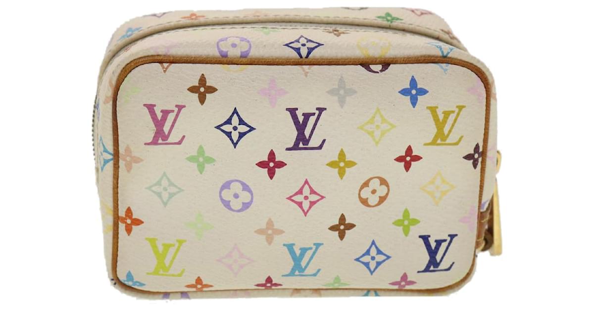 Louis Vuitton Monogram Vernis Bleecker Cosmetic Pouch Beige M91002 Auth  Tp501