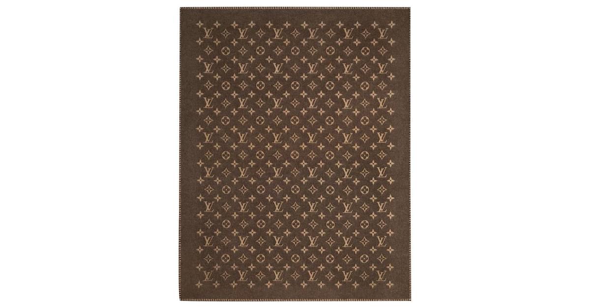 Louis Vuitton Monogram blanket Brown Wool ref.821181 - Joli Closet