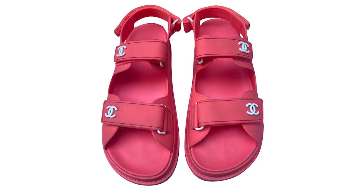 Sandal Chanel Pink size 41 IT in Rubber - 26062990