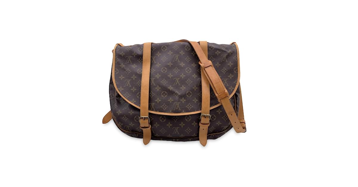 Used Louis Vuitton Saumur 35//Shoulder Bag/Leather/Brown/Whole