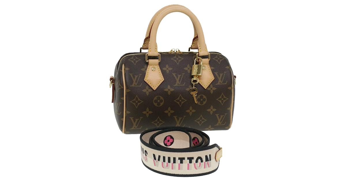 Handbags Louis Vuitton Louis Vuitton Micro Monogram Speedy Bandouliere 25 Hand Bag M20973 Auth 39926a