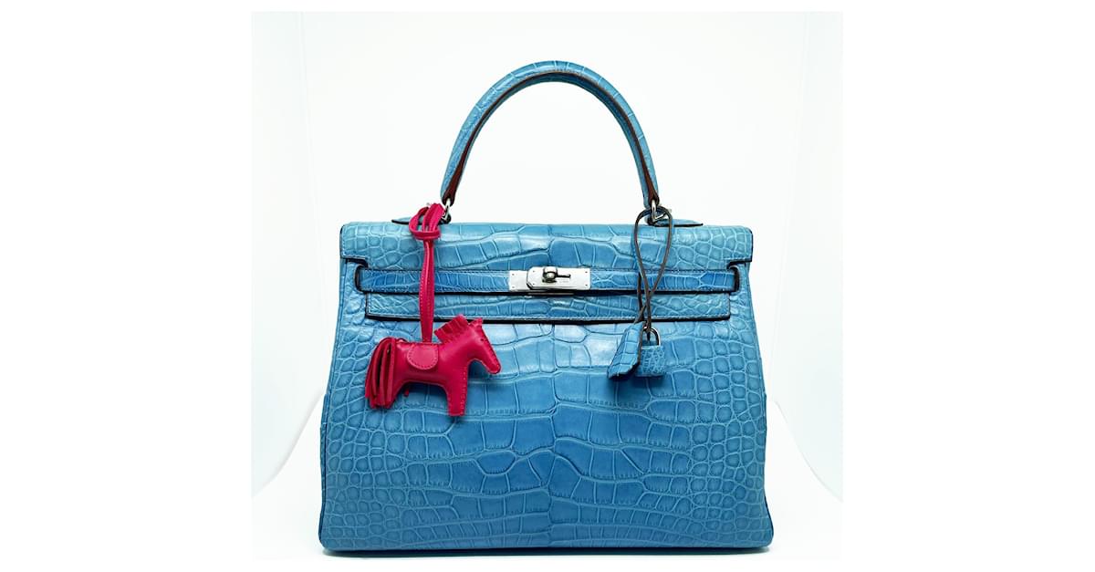 Blue hermes hotsell kelly bag