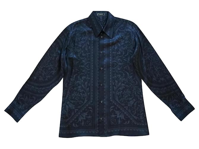 Versace Shirts Black Silk ref.JC829659 (Sold) - Joli Closet