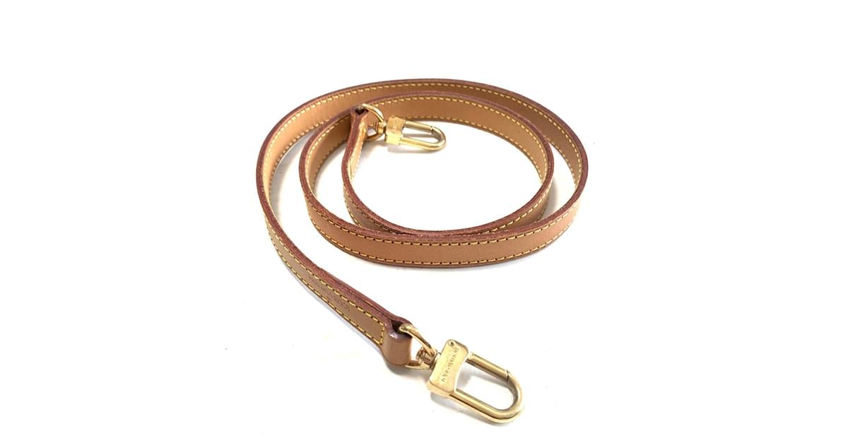 Louis Vuitton shoulder strap Beige Leather ref.829702