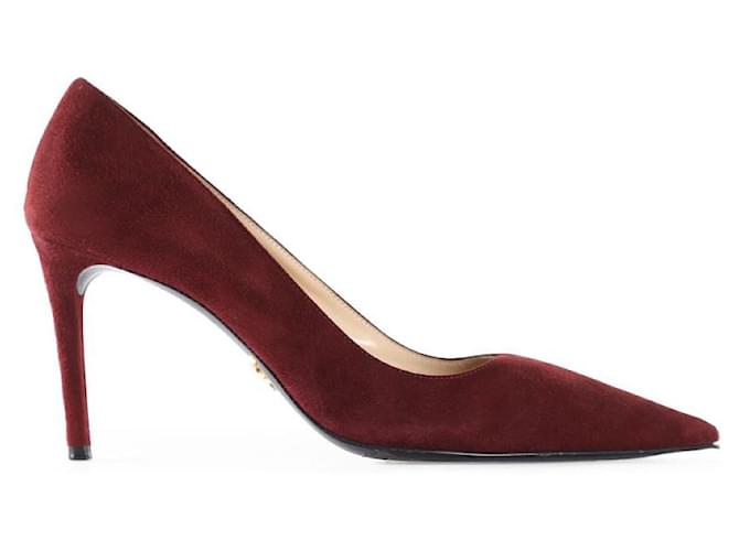 パンプス Prada Burgundy Suede Pumps Prada Red Suede Pumps Prada Burgundy Suede Pointed Toe Pumps