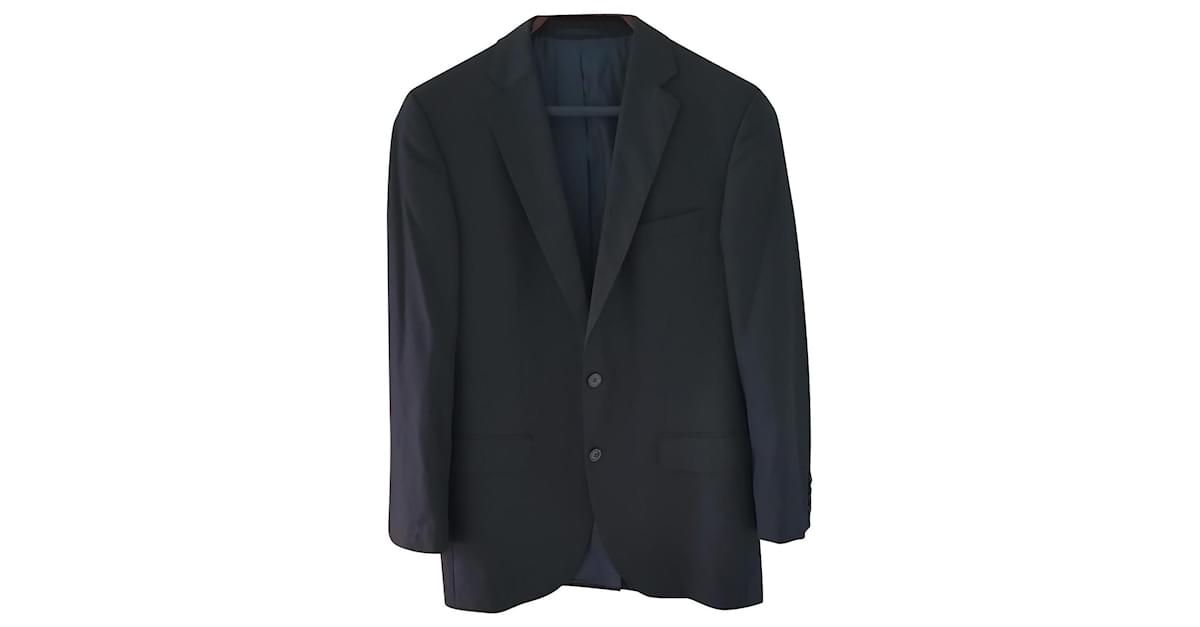 Hugo Boss Costume Laine Noir ref.833234 Joli Closet