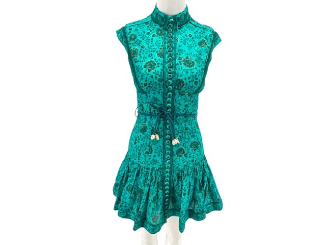 ZIMMERMANN Dresses T.0-5 0 Linen Green ref.JC837124 (Sold) - Joli Closet ZIMMERMANN Dresses T.0-5 0 Linen Green ref.JC837124 (Sold) - Joli Closet