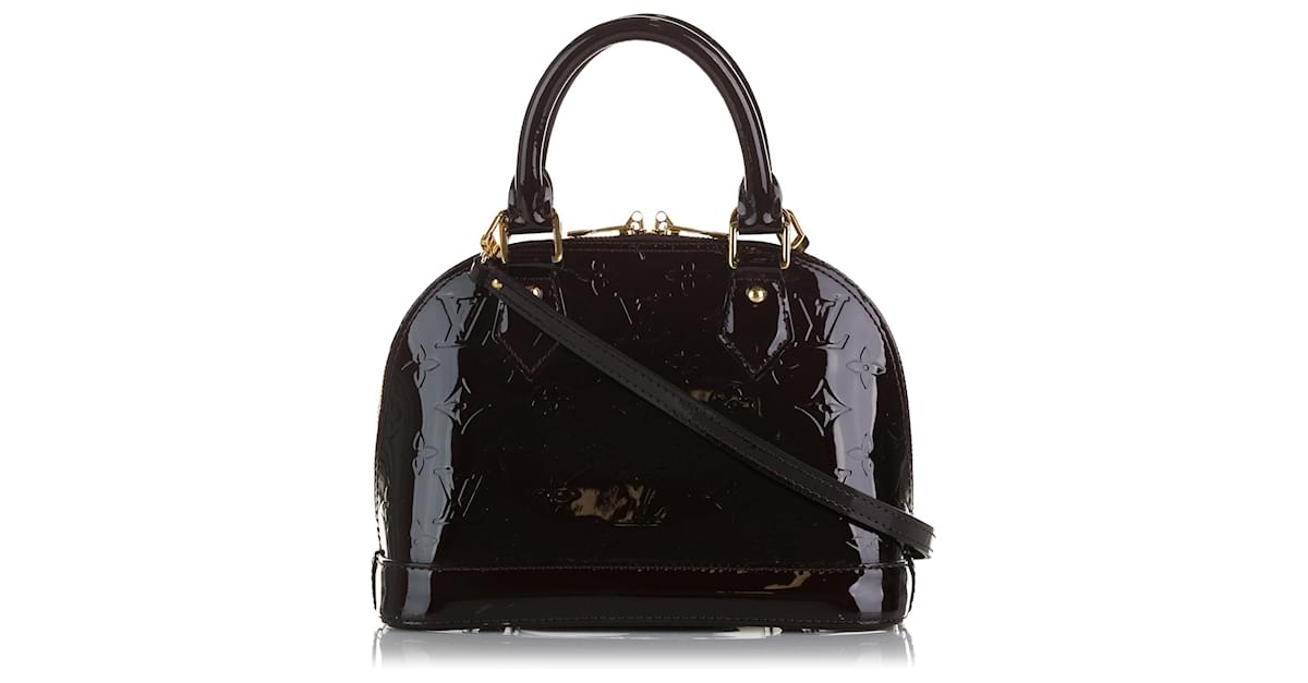 Alma BB Bag - Luxury Monogram Vernis Leather Purple