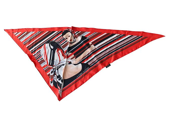 Serre-passe Foulard Or Camée Résine - Buste Femme, Bijou Vintage, Parfait état