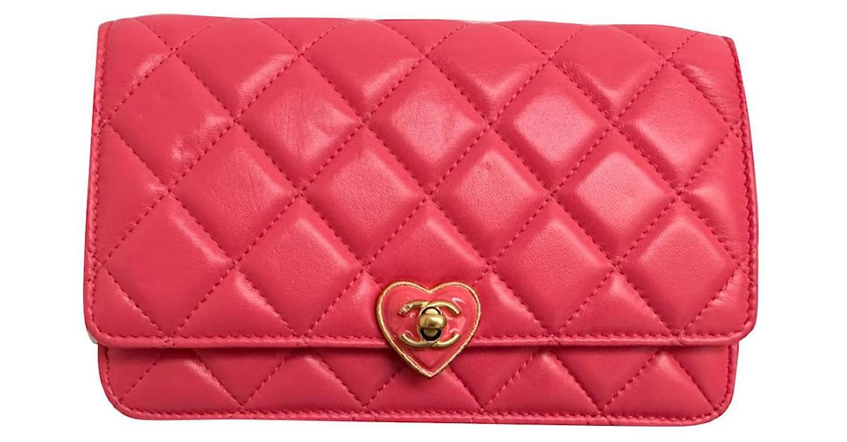 Chanel Pink Quilted Patent Leather Jumbo Double Flap Bag with, Lot #58133