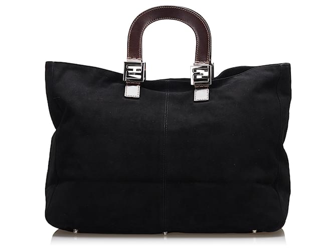 Fendi Black Suede Tote Leather ref.842267 - Joli Closet