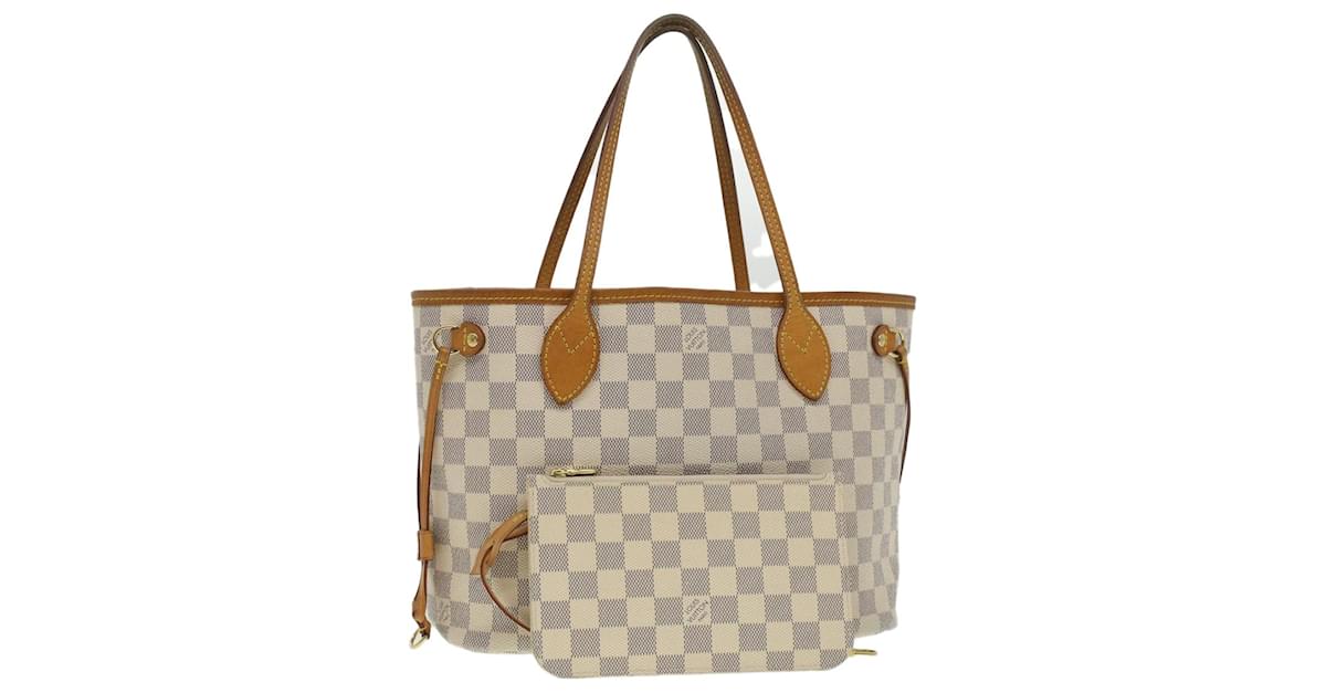 Louis Vuitton Bag Women Damier Azur Neverfull Pm Handbag Tote N41362